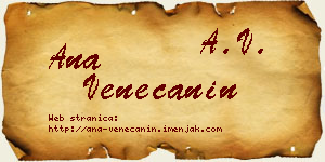 Ana Venečanin vizit kartica